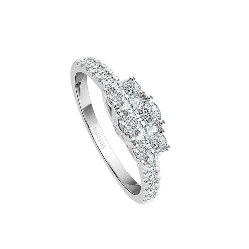 Diani® 6-stone Engagement Ring - 1 Ct. T.w. in 14K White Gold