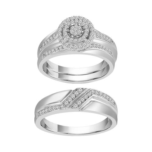 1/2 Ct. T.w. Diamond Trio Bridal Ring Set Ring