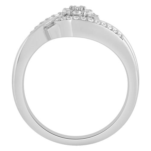 Novello Lab-grown Diamonds Flower Promise Ring 0.25 Ct. T.w.