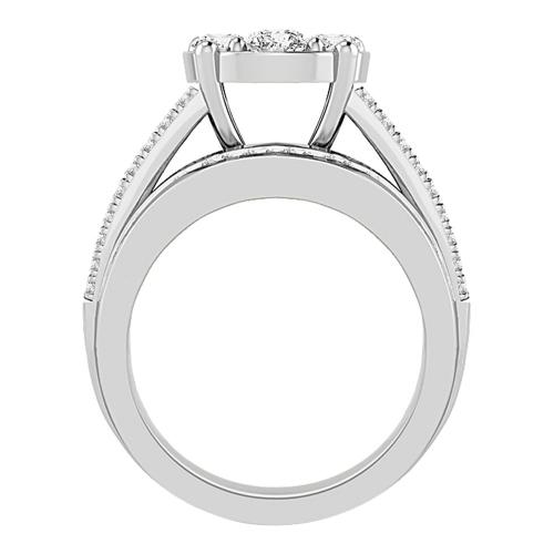 NOVELLO-COLLECTION 3.08 CT. T.W. LAB GROWN COMPOSITE RING IN 14K GOLD