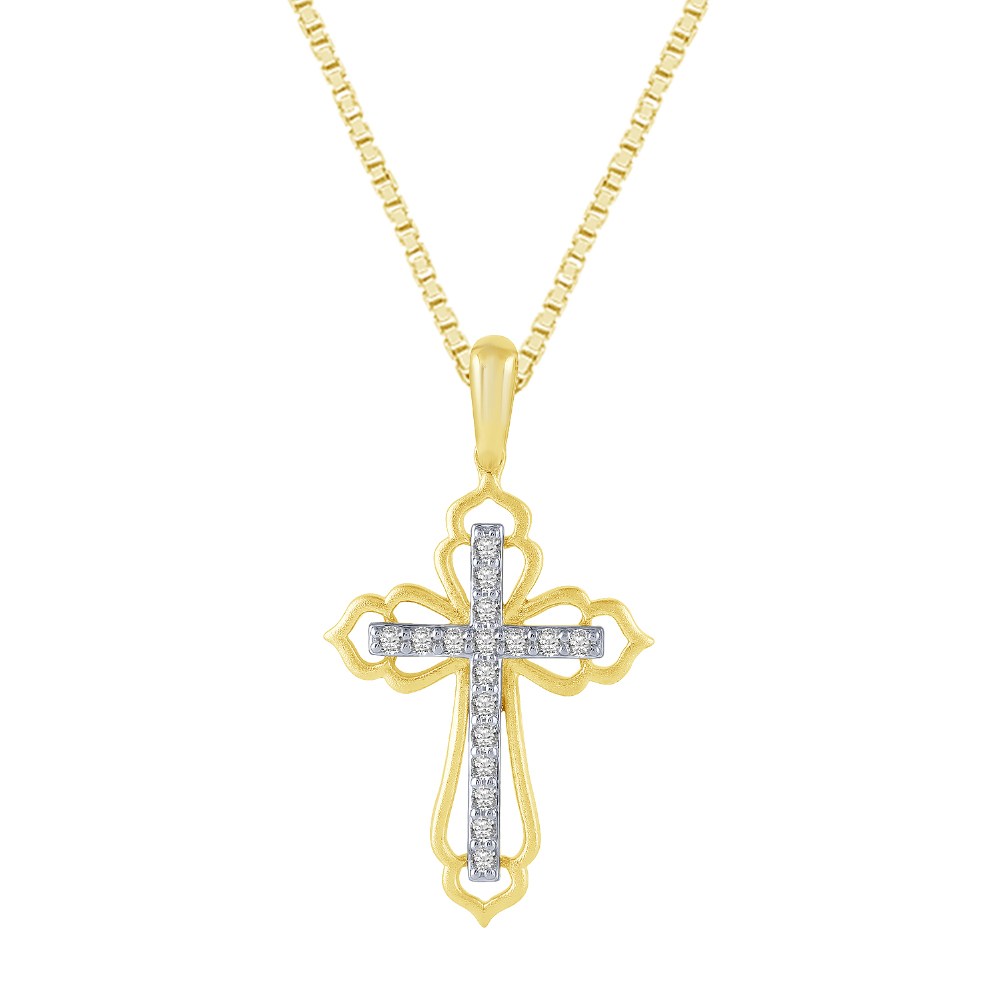 Novello Lab-grown Diamonds Cross Pendant 0.16 Ct. T.w.