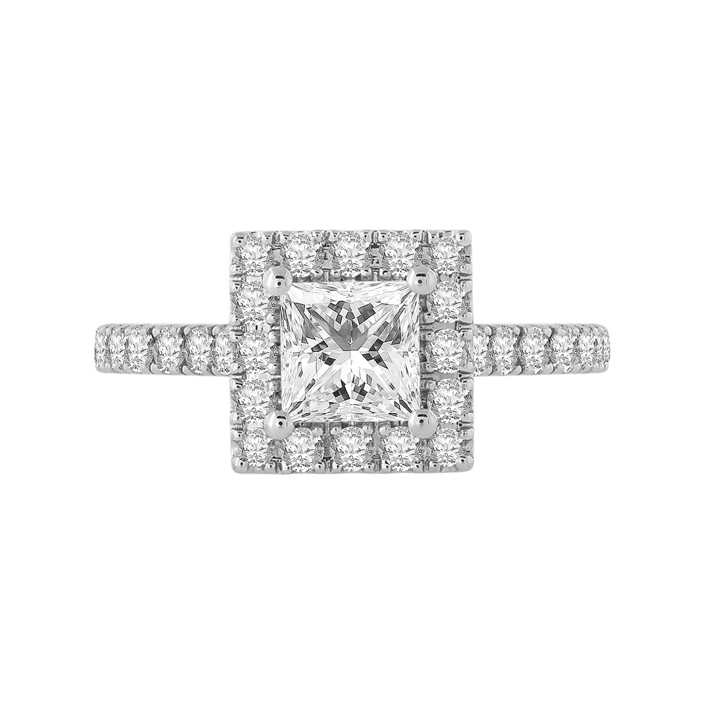1 Ct. Center & 2.25 Ct. T.w. Lab-grown Diamond Princess Center Engagement Ring - Novello