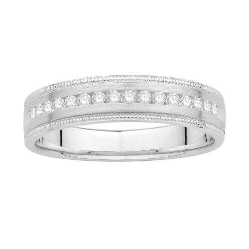 Ovani® Diamonds Men's Milgrain Wedding Band - 0.25 Ct. T.w.