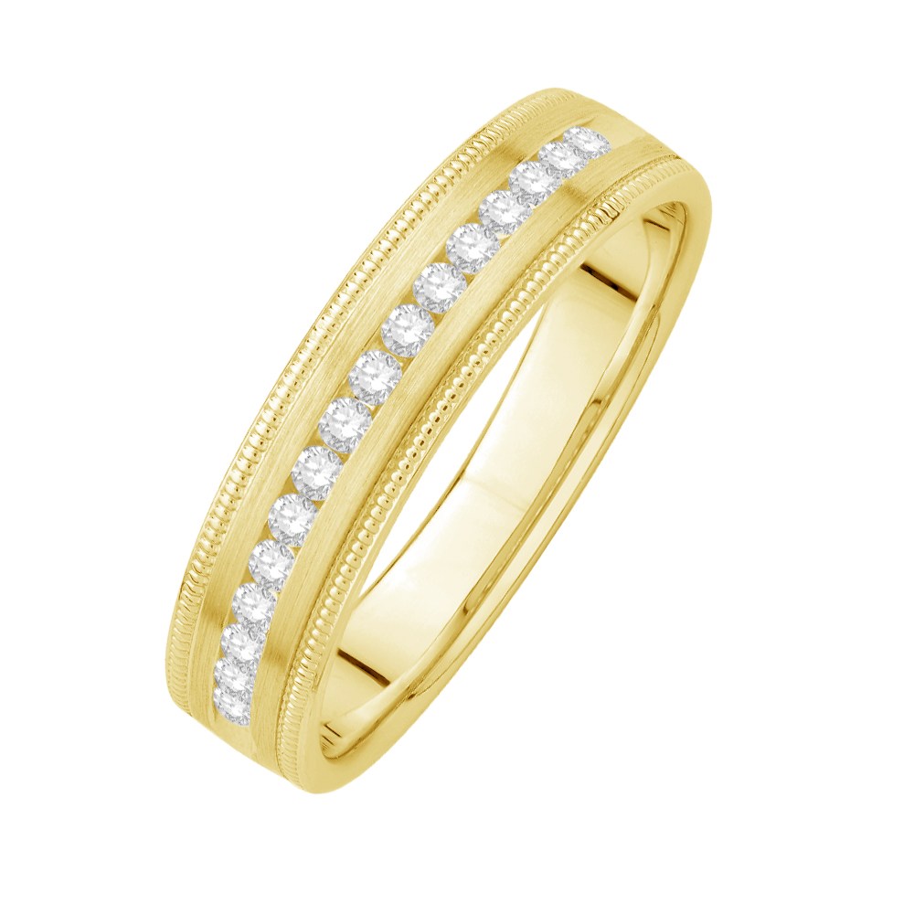 Ovani® Diamonds Men's Milgrain Wedding Band - 0.25 Ct. T.w.