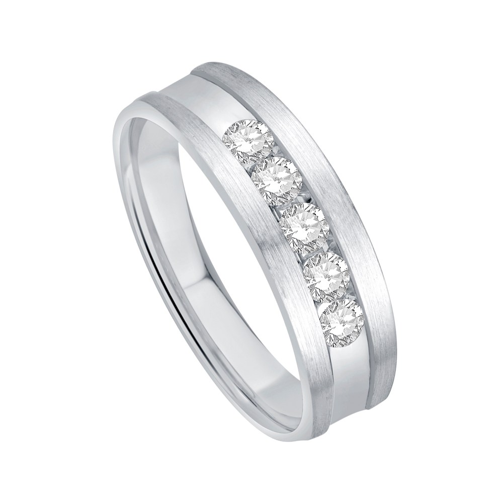 Ovani® Diamonds Men's 5-stone Rbc Wedding Band - 0.50 Ct. T.w.