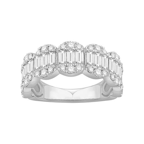 Ovani® Baguette Women's Band 1.65 Ct. T.w. in 18K White Gold
