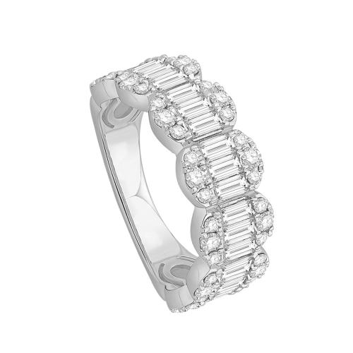 Ovani® Baguette Women's Band 1.65 Ct. T.w. in 18K White Gold