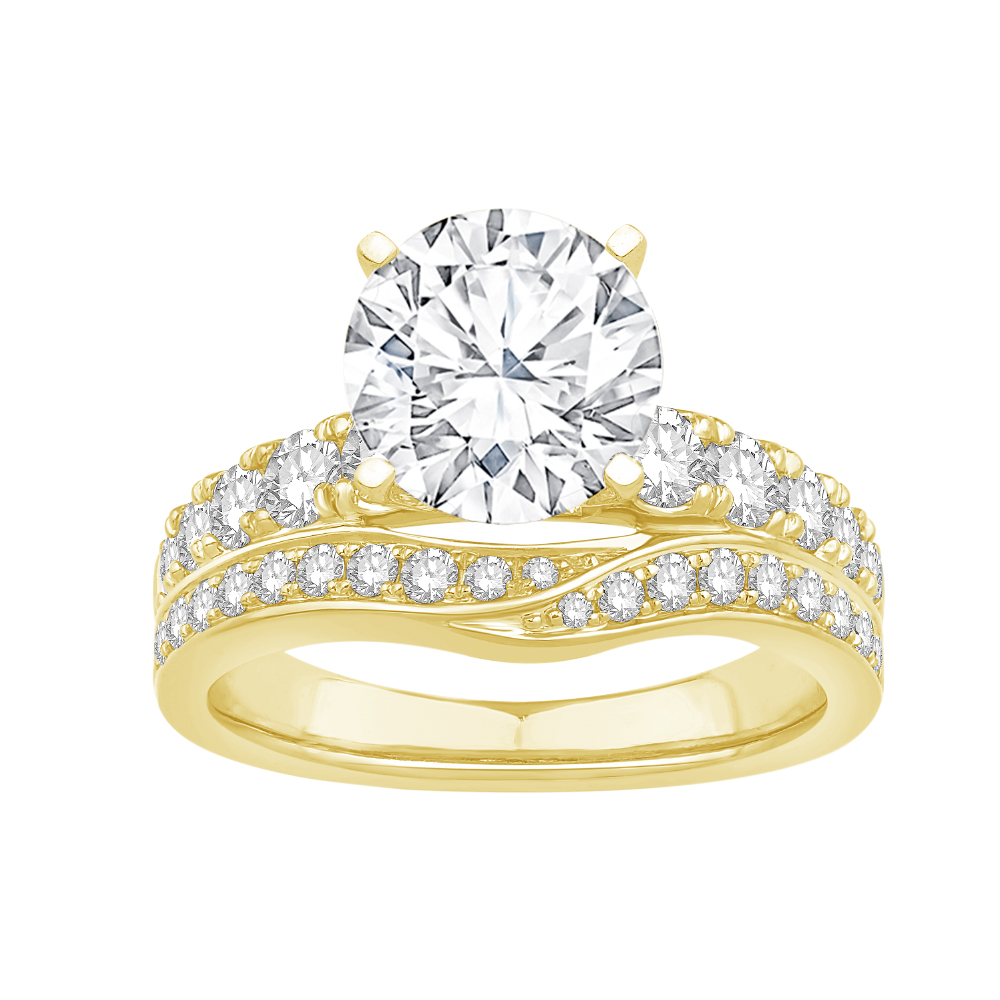 1 Ct. T.w. Cubic Zirconia Center Semi-mount - Ovani®