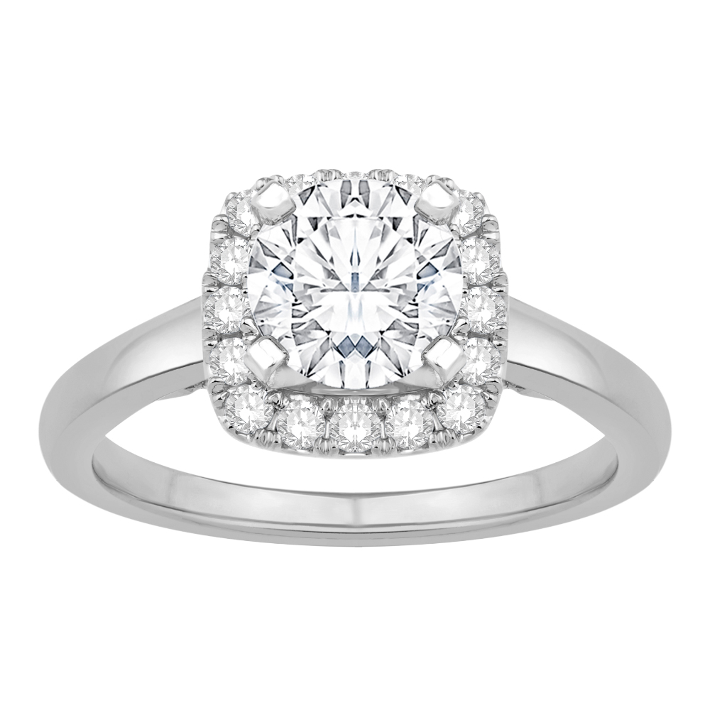 Ovani® Diamonds Cubic Zirconia Halo Semi-mount Ring - 0.40 Ct. T.w.