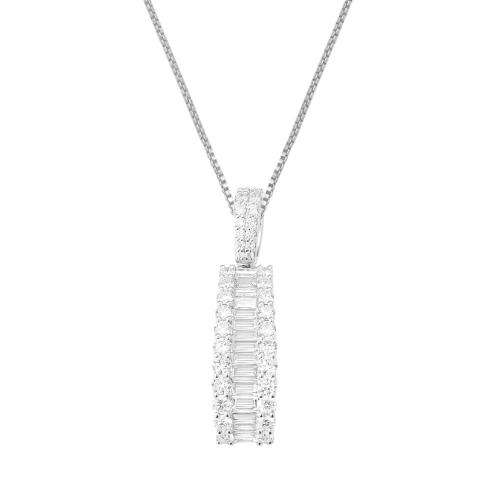 2.35ct. T.w. "novello-collection"  Labgrown Diamond Rnr Baguette Pendant
