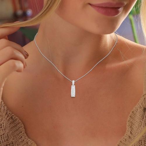 2.35ct. T.w. "novello-collection"  Labgrown Diamond Rnr Baguette Pendant