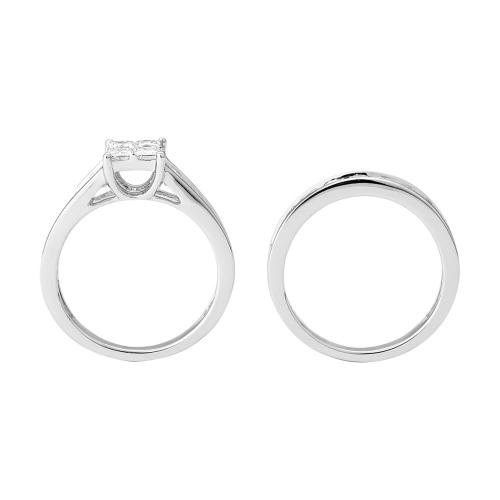 Novello Lab-grown Diamonds Quad Bridal Set 2 Ct. T.w. in 14K White Gold