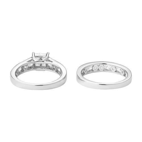 Novello Lab-grown Diamonds Quad Bridal Set 2 Ct. T.w. in 14K White Gold