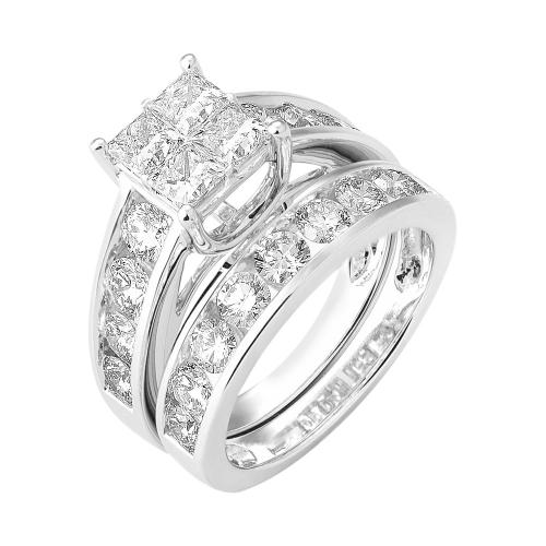 Novello Lab-grown Diamonds Quad Bridal Set - 3 Ct. T.w.