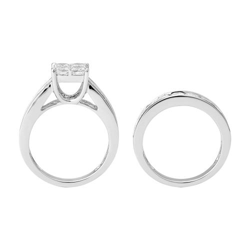 Novello Lab-grown Diamonds Quad Bridal Set - 3 Ct. T.w.