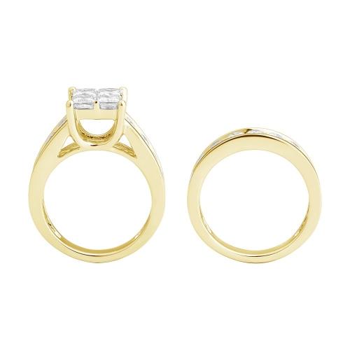 Novello Lab-grown Diamonds Quad Bridal Set - 4 Ct. T.w.