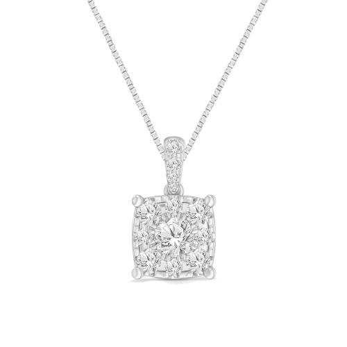 Novello Lab-grown Diamonds Diamond Frame Pendant - 1 Ct. T.w.