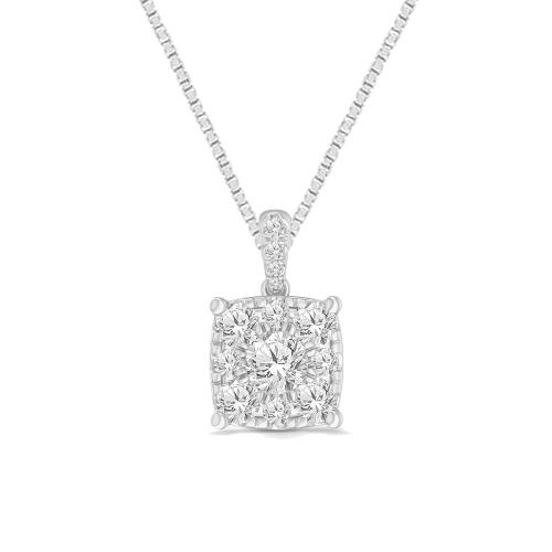 Novello Lab-grown Diamonds Diamond Frame Pendant - 2 Ct. T.w.