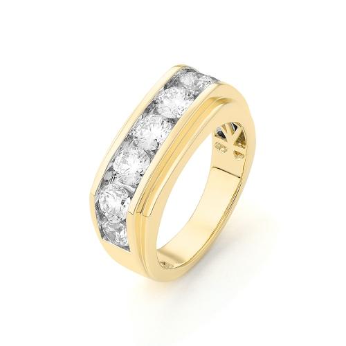 Novello Lab-grown Diamonds 7-stone Men's Engagement Ring - 2.90 Ct. T.w.