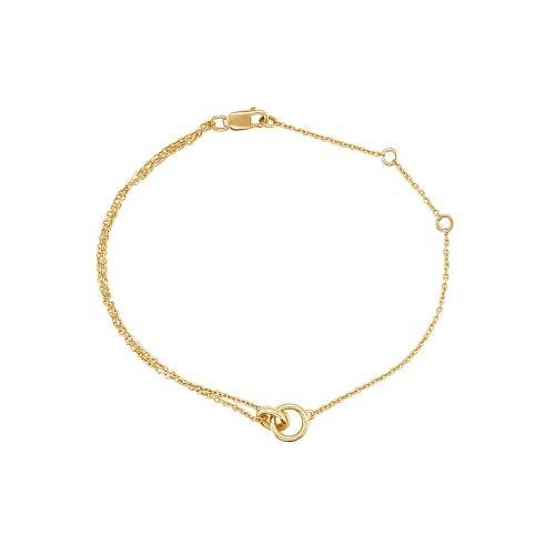 Oroventi® Interlocked Circles Anklet - 9.5 Inches