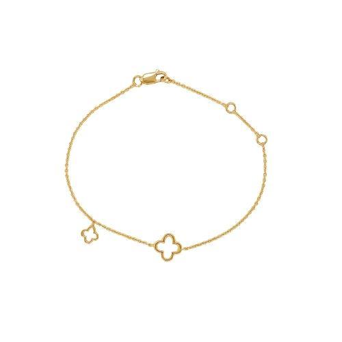 Oroventi® Clover Anklet - 9.5 Inches