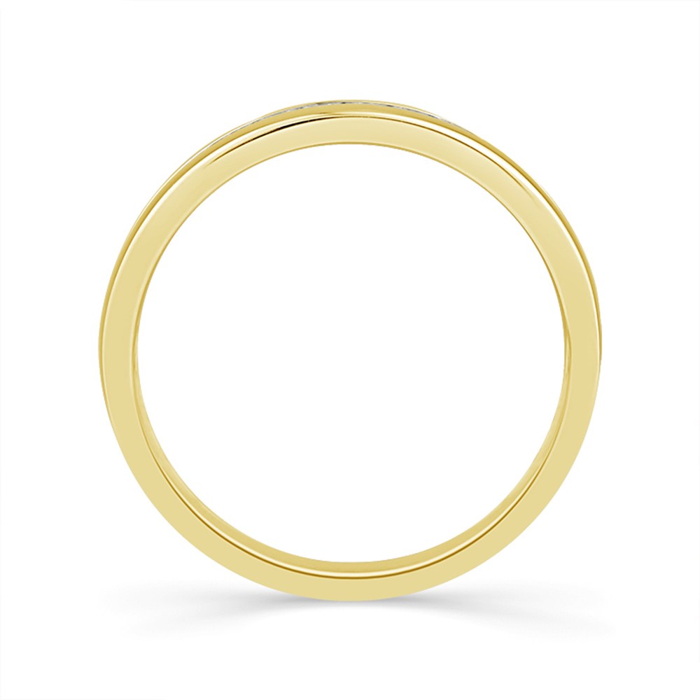 1/4 Ct. T.w. 9-stone Round Brilliant Cut Channel Wedding Band