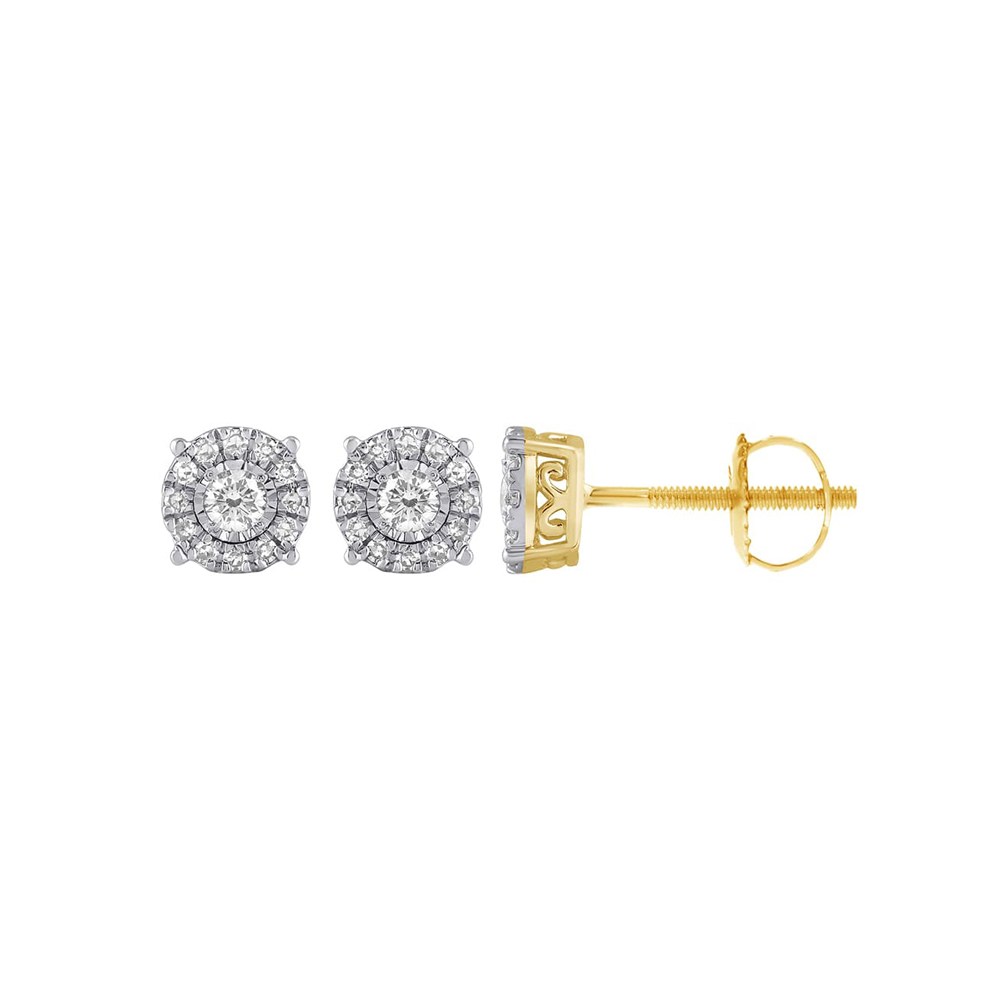 Novello Lab-grown Diamonds Composite Cluster Screw Studs - 0.25 Ct. T.w.