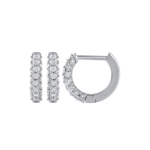 "Novello-Collection"'S 0.50ct. T.w. LAB GROWN DIAMOND HOOPS EARRINGS IN 10KT GOLD