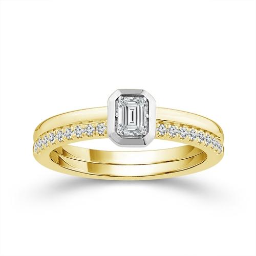 Lab-grown Diamonds Emerald-cut Engagement Ring - 0.45 Ct. T.w.