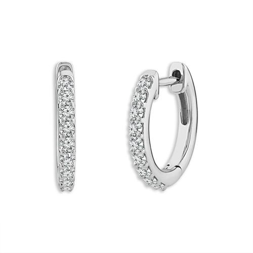 Bella by Ovani® Lab-grown Diamonds Huggie Hoops 0.35 Ct. T.w. in 14K White Gold