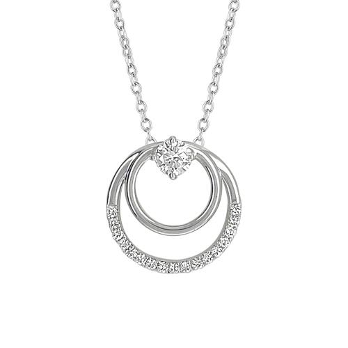 Novello Lab-grown Diamond Circle Of Life Solitaire Necklace 0.55 Ct. T.w.