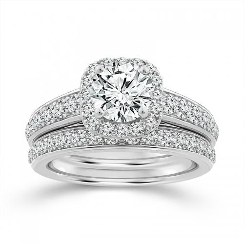Novello Lab-grown Diamonds Trio Set - 2.04 Ct. T.w. in 14K White Gold (IGI-certified Diamonds)