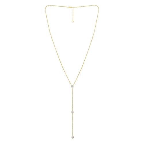 Novello Lab-grown Diamonds Pear Necklace 1.10 Ct. T.w. in 14K Yellow Gold