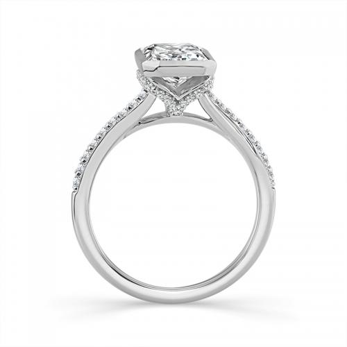 Novello Lab-grown Diamonds Radiant-cut Bridal Set - 2.54 Ct. T.w. in 14K White Gold (IGI-certified Diamonds)