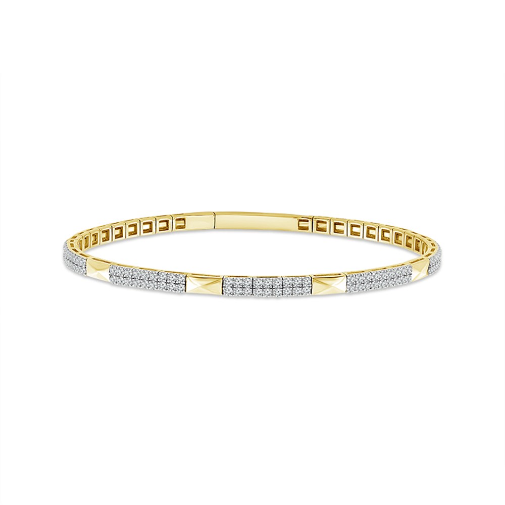 Novello Lab-grown Diamonds Spikes Bangle - 1.05 Ct. T.w.