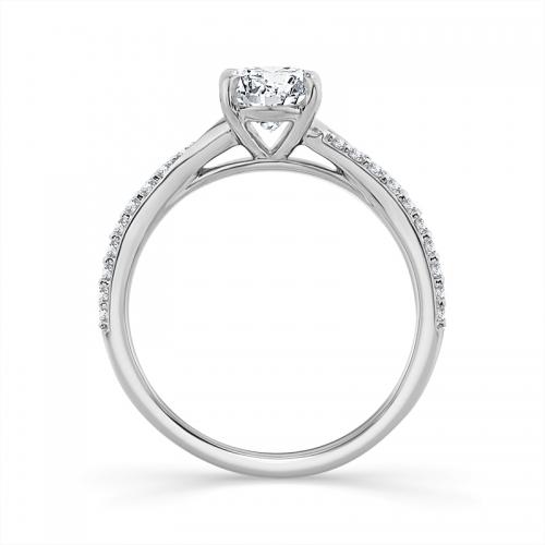 Novello Lab-grown Diamonds Emerald-cut Bridal Set - 1.40 Ct. T.w. in 14K White Gold (IGI-certified Diamonds)