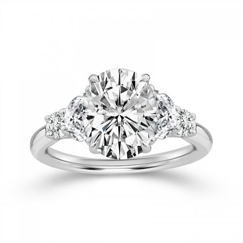 Novello Lab-grown Diamonds 5-Stone Bridal Ring - 3.10 Ct. T.w. in 14K White Gold (IGI-certified Diamonds)
