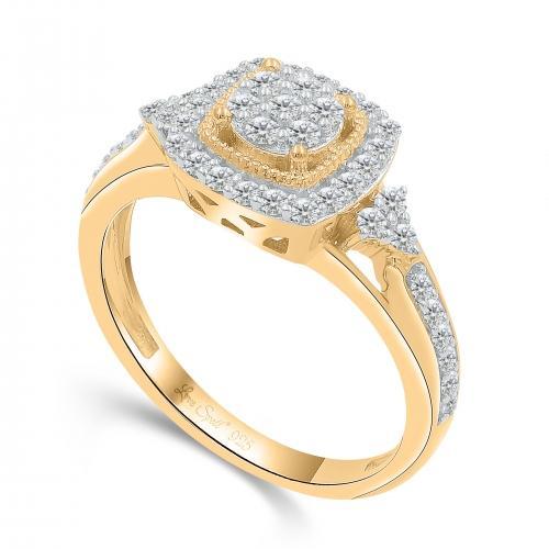 Love Spell® Lab-grown Diamonds Halo Ring - 0.50 Ct. T.w.
In Vermeil