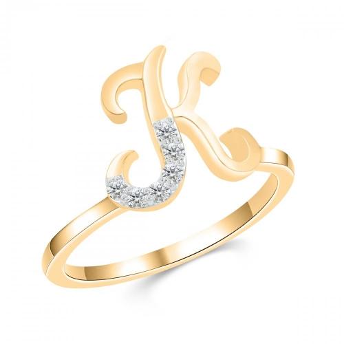 Love Spell® Lab-grown Diamonds Letter K Initial Ring - 0.10 Ct. T.w.
In Vermeil