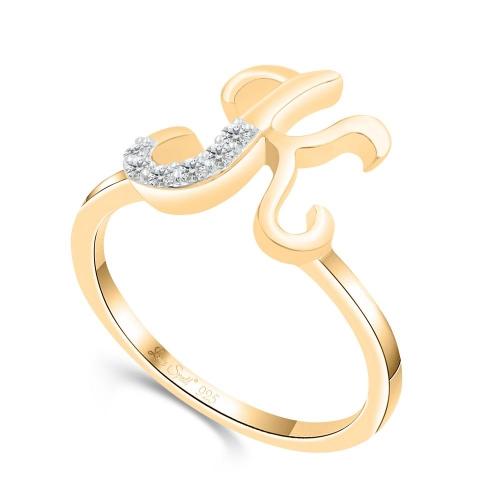 Love Spell® Lab-grown Diamonds Letter K Initial Ring - 0.10 Ct. T.w.
In Vermeil