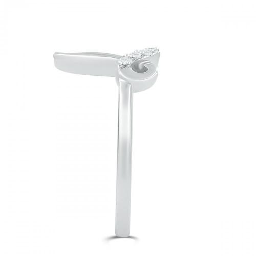 Love Spell® Lab-grown Diamonds Letter B Initial Ring - 0.10 Ct. T.w.