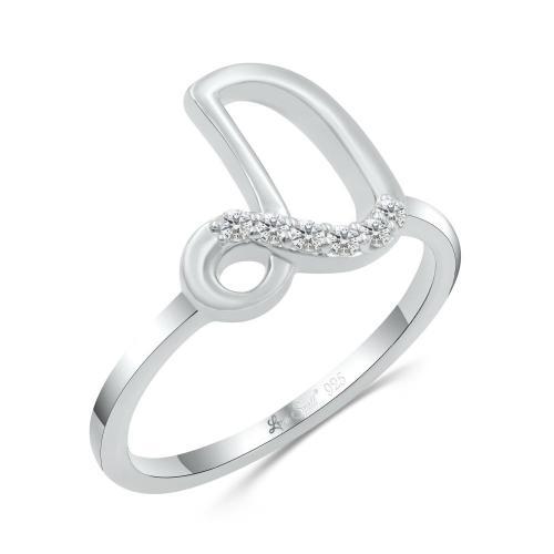 Love Spell® Lab-grown Diamonds Letter D Initial Ring - 0.10 Ct. T.w.