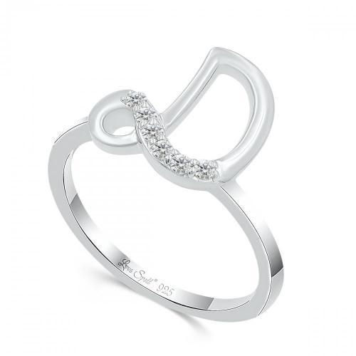Love Spell® Lab-grown Diamonds Letter D Initial Ring - 0.10 Ct. T.w.