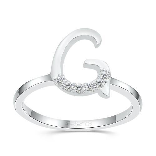 Love Spell® Lab-grown Diamonds Letter G Initial Ring - 0.10 Ct. T.w.