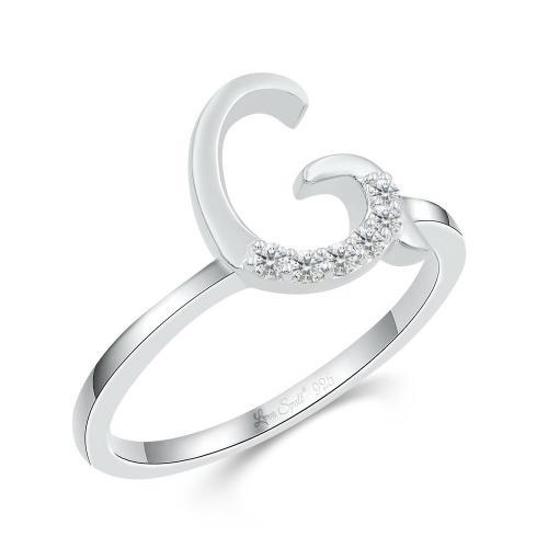 Love Spell® Lab-grown Diamonds Letter G Initial Ring - 0.10 Ct. T.w.