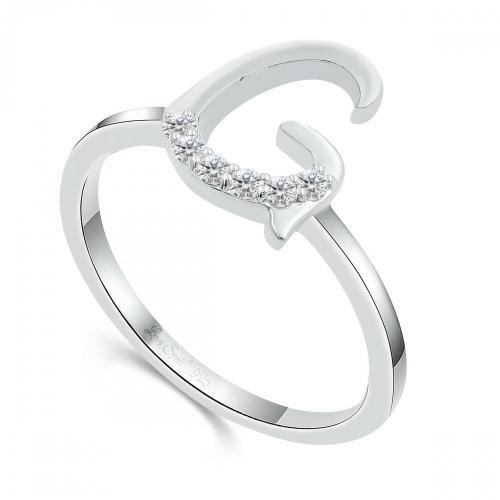 Love Spell® Lab-grown Diamonds Letter G Initial Ring - 0.10 Ct. T.w.