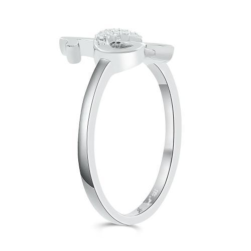 Love Spell® Lab-grown Diamonds Letter H Initial Ring - 0.10 Ct. T.w.