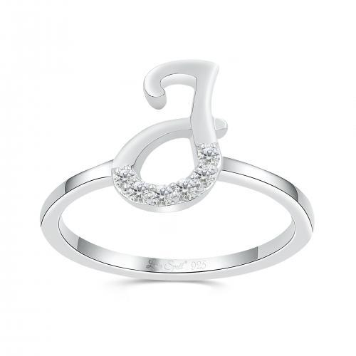 Love Spell® Lab-grown Diamonds Letter J Initial Ring - 0.10 Ct. T.w.
