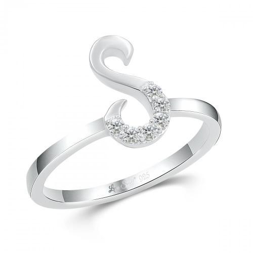 Love Spell® Lab-grown Diamonds Letter S Initial Ring - 0.10 Ct. T.w.