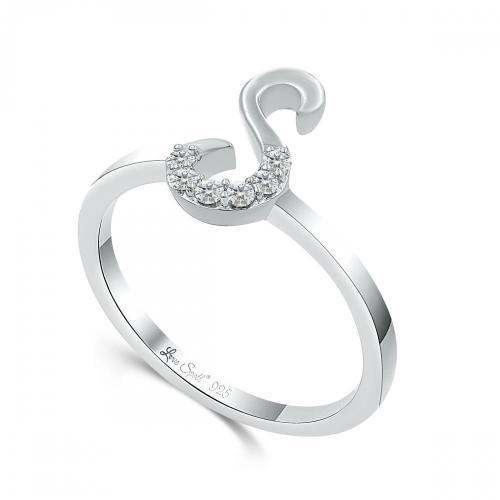 Love Spell® Lab-grown Diamonds Letter S Initial Ring - 0.10 Ct. T.w.